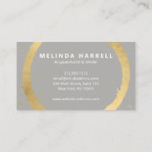 Anstrichene goldene Kreislaufakupunktur, Wellness  Visitenkarte (Rückseite)