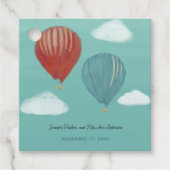 Anstrichene Heißluftballons nach Maß Geschenkanhänger (Vorderseite)