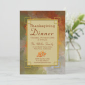 Anstrichene Herbstfarben Erntedank Einladung (Stehend Vorderseite)