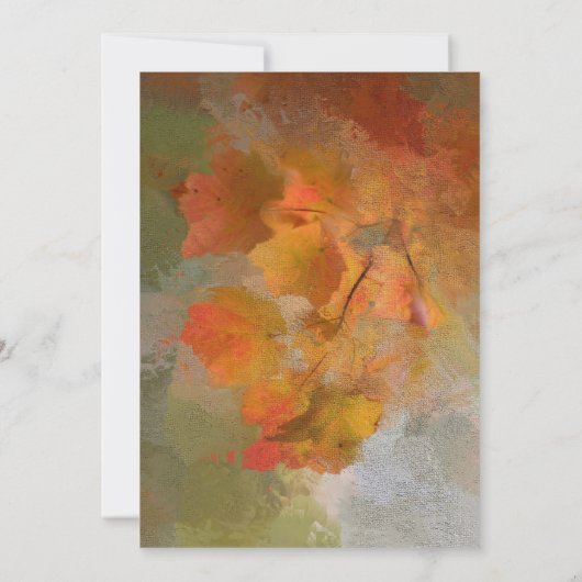 Anstrichene Herbstfarben Erntedank Einladung (Rückseite)