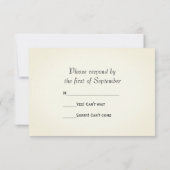 Anstrichene Herbstlaub mit RSVP-Antwortkarte RSVP Karte (Rückseite)