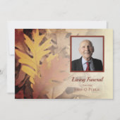 Anstrichene Herbstlaube Lebendes Beerdigungs-Party Einladung (Vorderseite)