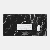 Anstrichene Imitate Schwarzer Marmor Aussehen Text Schreibtischunterlage (Tastatur & Maus)