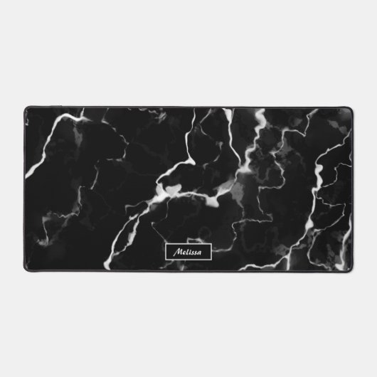 Anstrichene Imitate Schwarzer Marmor Aussehen Text Schreibtischunterlage (Vorderseite)
