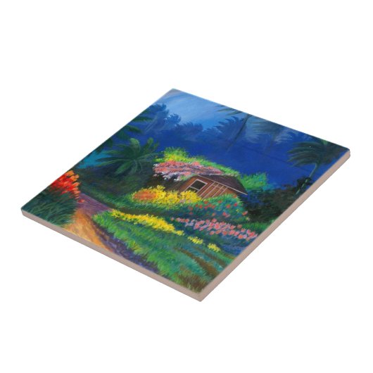 Anstrichene Island Shack Tile Fliese (Seite)