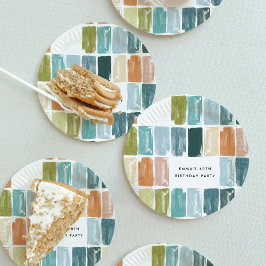 Anstrichene Juwelen Geburtstagsparty Pappteller