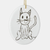 Anstrichene Kitty Ornament - Blau (Rechts)