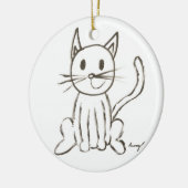 Anstrichene Kitty Ornament - Blau (Links)
