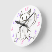 Anstrichene Kitty Wall Uhr (Winkel)