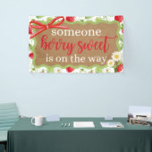 Anstrichene Look Banner Baby Shower Girl Strawberr (Messeveranstaltung)
