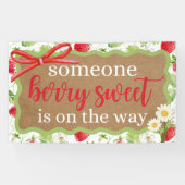 Anstrichene Look Banner Baby Shower Girl Strawberr (Horizontal)