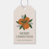 Anstrichene Orangen und Zitrusfrüchte Weihnachtsna Geschenkanhänger (Vorderseite)