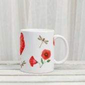 Anstrichene Poppies und Libellen Jumbo-Tasse