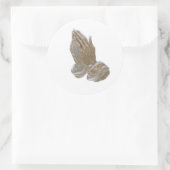 Anstrichene Praying Hands Runder Aufkleber (Tasche)