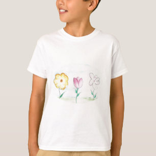 Anstrichene primitive Blume T-Shirt