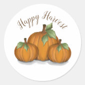 Anstrichene Pumpkins Classic Round Sticker (Vorderseite)