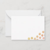 Anstrichene Puppy Paw Prints Mitteilungskarte (Vorderseite)