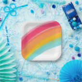 Anstrichene Rainbow Birthday Paper-Teller Pappteller (Party)