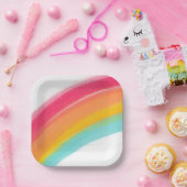 Anstrichene Rainbow Birthday Paper-Teller Pappteller (Party)