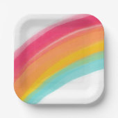 Anstrichene Rainbow Birthday Paper-Teller Pappteller (Vorderseite)