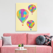 Anstrichene Regenbogen-Heißluftballons Leinwanddruck (Insitu (Wohnzimmer))