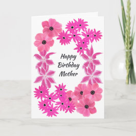 Anstrichene rosa Blume Personalisiert Karte