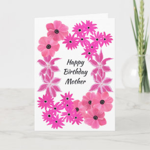 Anstrichene rosa Blume Personalisiert Karte