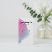 Anstrichene rosa Regenbogenschmuck Earring Busines Visitenkarte (Stehend Vorderseite)