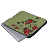 Anstrichene Rose Laptopschutzhülle (Vorne Knopf)