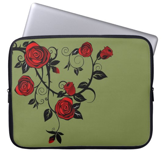 Anstrichene Rose Laptopschutzhülle (Vorderseite)
