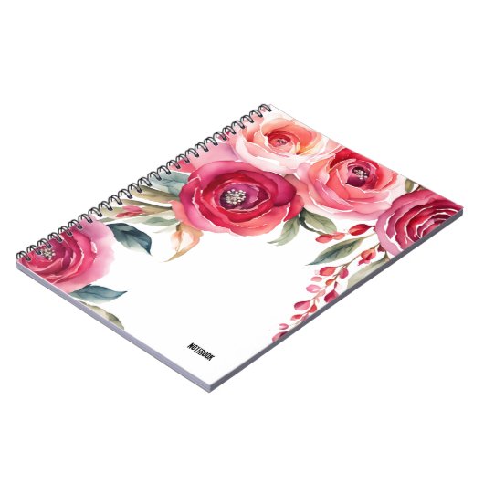 Anstrichene Rose | Notebook-Journal Notizblock (Linke Seite)
