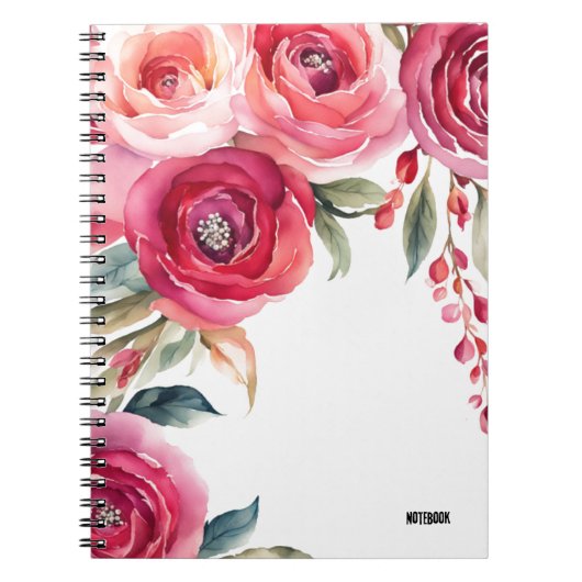 Anstrichene Rose | Notebook-Journal Notizblock (Vorderseite)