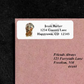 Anstrichene Shih Tzu Hund Rücksendeadresse