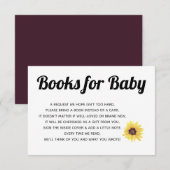 Anstrichene Sonnenblumenbücher für Baby Begleitkarte (Vorne/Hinten)