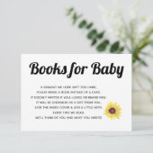 Anstrichene Sonnenblumenbücher für Baby Begleitkarte (Stehend Vorderseite)