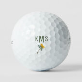 Anstrichene Sonnenblumenspalte Monogram Titleist P Golfball (Vorderseite)