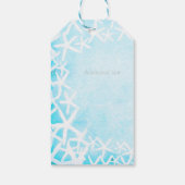 Anstrichene Starfish Aqua Blue Party Angepasster G Geschenkanhänger (Rückseite)