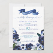 Anstrichene Stiefmütterchen Einladung (Vorderseite)