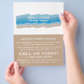 Anstrichene Strandstriche, Agent Werbung Flyer (Hand)