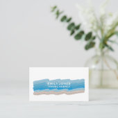 Anstrichene Strandstriche, Reisen & Tourismus Visitenkarte (Stehend Vorderseite)