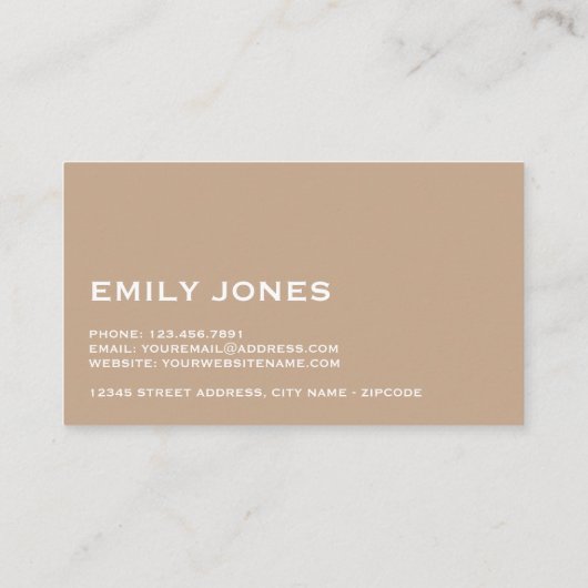 Anstrichene Strandstriche, Reisen & Tourismus Visitenkarte (Rückseite)