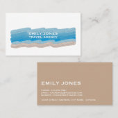 Anstrichene Strandstriche, Reisen & Tourismus Visitenkarte (Vorne/Hinten)