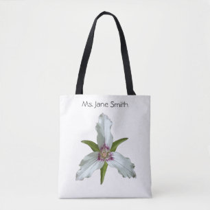 Anstrichene Trillium Spring Wildblume Tote Tasche