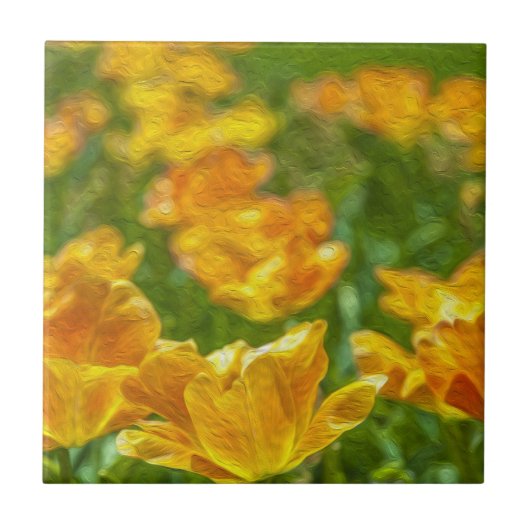 Anstrichene Tulips Fliese (Vorderseite)