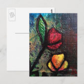 Anstrichene Tulips Postkarte (Vorne/Hinten)