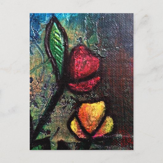 Anstrichene Tulips Postkarte (Vorderseite)