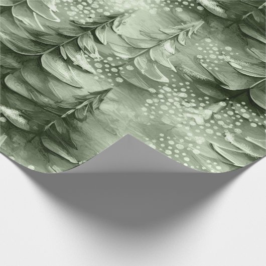 Anstrichene Weihnachtsbaumen Grüne ID1008 Geschenkpapier (Ecke)