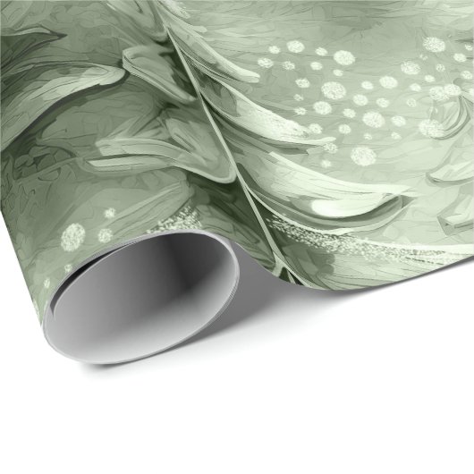 Anstrichene Weihnachtsbaumen Grüne ID1008 Geschenkpapier (Rolleneckpunkt)