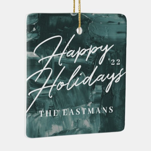 Anstrichene Weihnachtsfeiertage Ornament - Aquamar (Rechts)