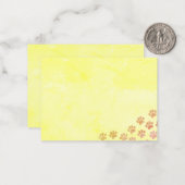 Anstrichene Welpenpaw druckt altes Papier Mitteilungskarte (Vorderseite/Rückseite Beispiel)